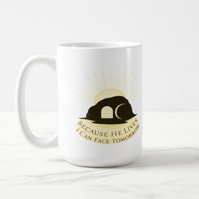 Caneca De Café Faith Sunrise Easter 2026 Mug — Christian Gift (Esquerda)