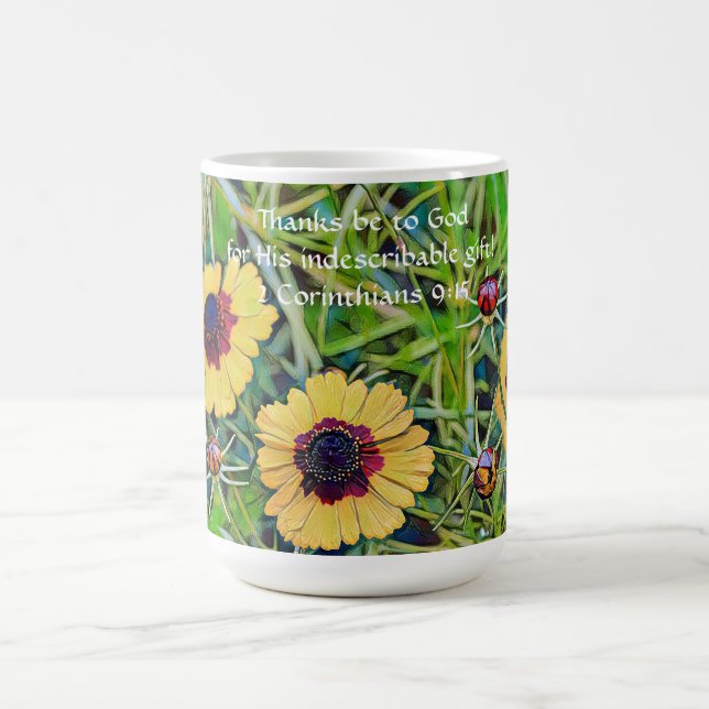 Caneca De Café Faith Wildflower Bíblia Verse Mug Cup (Centro)