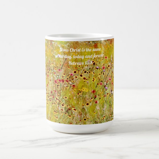 Caneca De Café Faith Wildflower Floral Bíblia Verse Faith Mug (Centro)