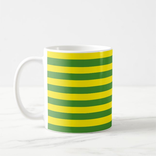 Caneca De Café Faixa Amarela e Verde (Esquerda)
