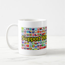 Caneca De Café Faixa de apoio à alfabetização mundial