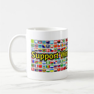 Caneca De Café Faixa de apoio à alfabetização mundial
