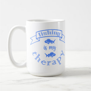 Caneca De Café Faixa de banner cita Caça submarina é minha terapi