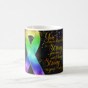 Caneca De Café Faixa de Conscientização dos Direitos Gay Arco-íri