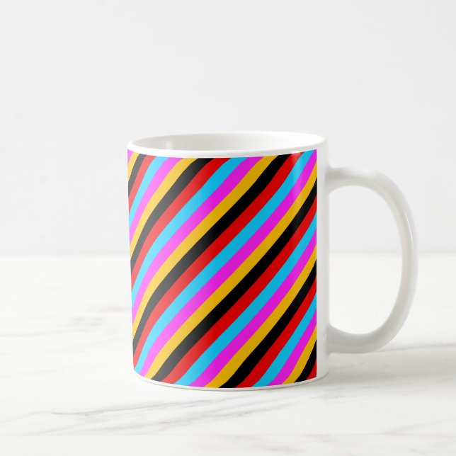 Caneca De Café Faixa de cores 01 (Direita)