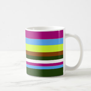 Caneca De Café Faixa de Designer Personalizada Colorida
