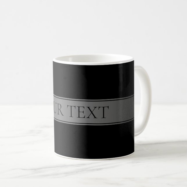 Caneca De Café Faixa de Gradiente Elegante Simples e Editável (Frente Esquerda)