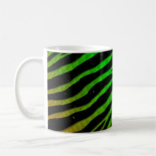 Caneca De Café Faixa de TempoEspaçoEspelhada - Laranja/Verde