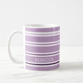 Caneca De Café Faixa de tons roxos modernos personalizada
