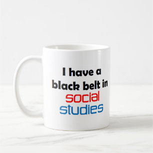 Caneca De Café Faixa preta de estudos sociais