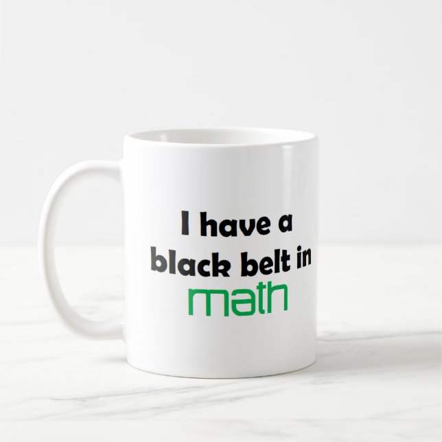 Caneca De Café Faixa preta de matemática (Esquerda)