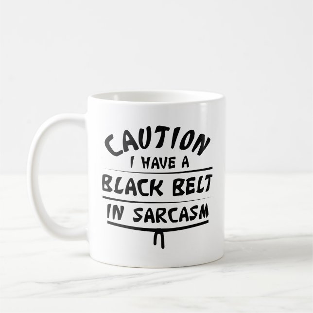 Caneca De Café Faixa Preta em Sarcasmo (Esquerda)