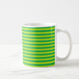 Caneca De Café Faixa Verde e Verde limão