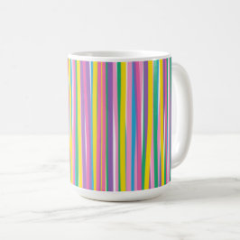 Caneca De Café Faixa Vertical Brilhante de Verão