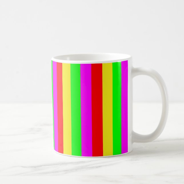 Caneca De Café faixas coloridas (Direita)