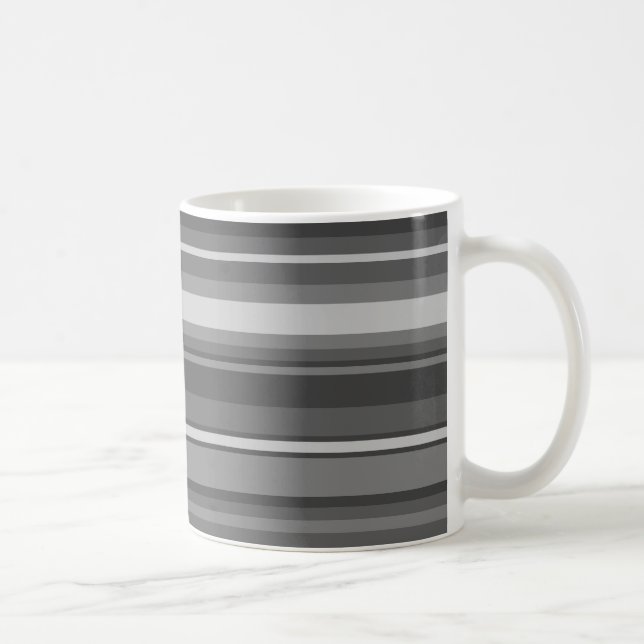 Caneca De Café faixas de cinza (Direita)
