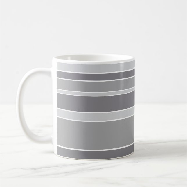 Caneca De Café faixas de cinza (Esquerda)