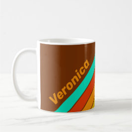Caneca De Café Faixas de Nevoeiro no Chão da Floresta com Nome