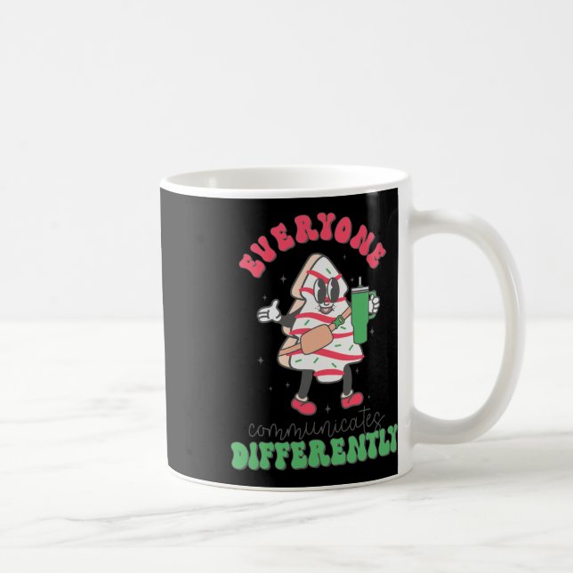 Caneca De Café Fala Terapia Natal Todos Comunicam Diff (Direita)