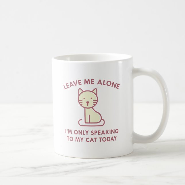 Caneca De Café Falando Apenas Com Meu Gato (Direita)