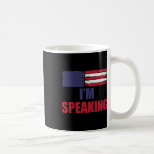 Caneca De Café Falando em Meia Bandeira Americana Kamala Harris D