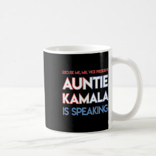 Caneca De Café Falando Kamala Harris Tia Negra América Indiana
