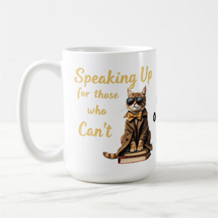 Caneca De Café Falando pelos Que Não Podem Gatinho Advogado