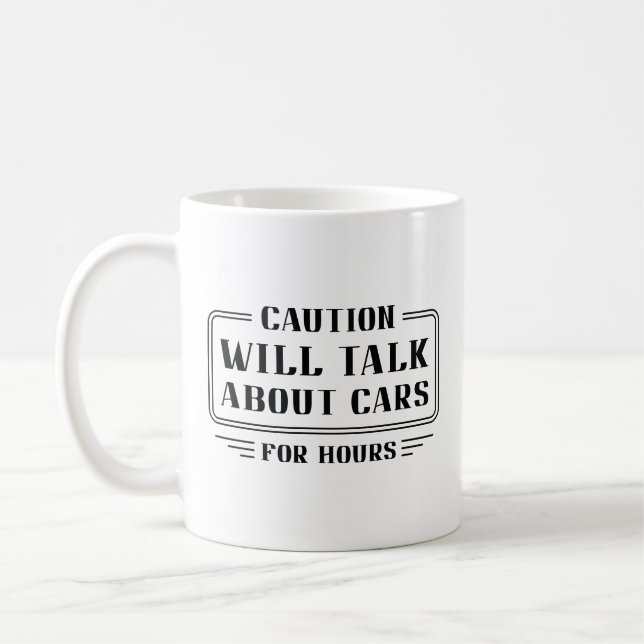 Caneca De Café Falará Sobre Carros (Esquerda)