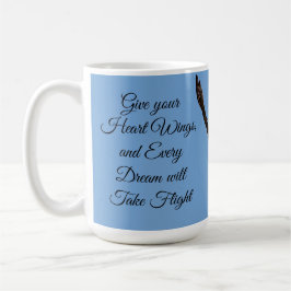 Caneca De Café Falcão De Mala Vermelha Tomando Voo Inspiracional