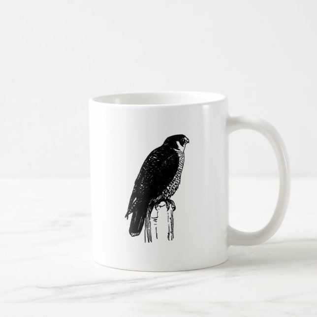 Caneca De Café Falcão de peregrino (ilustração) (Direita)
