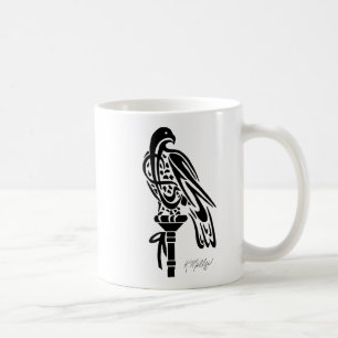 Caneca De Café Falcão em poleiro de bloco