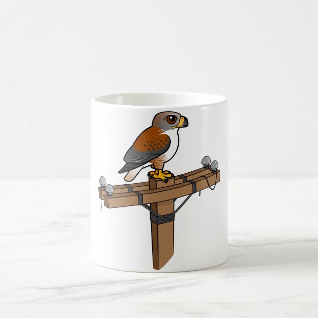Caneca De Café Falcão Ferruginous no pólo de poder (Centro)