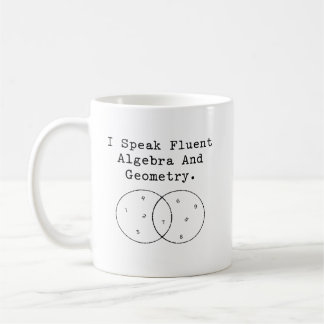 Caneca De Café Fale Álgebra e Geometria Fluente Perito