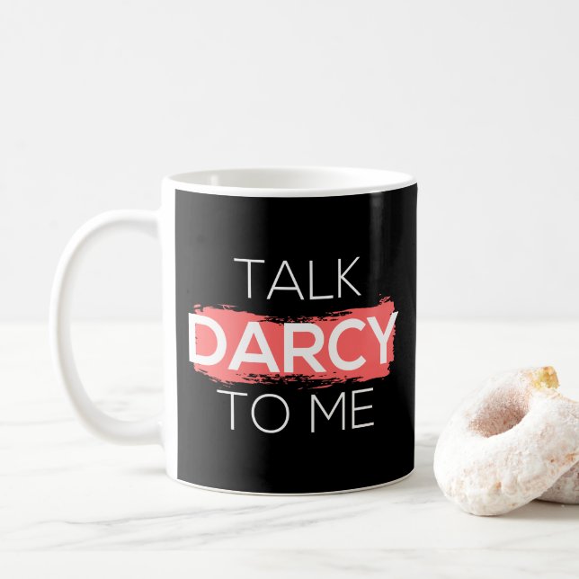 Caneca De Café Fale Com Darcy Para Mim (Com Donut)