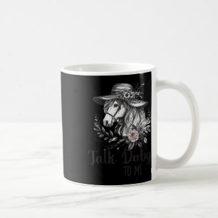 Caneca De Café Fale Com Derby Para Mim Cavalos Florais Correndo C