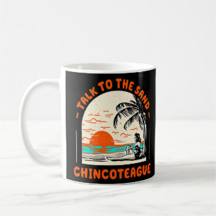 Caneca De Café Fale Com O Sand Chincoteague Beach Ocean