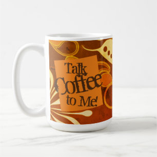 Caneca De Café Fale Comigo Com O Café! Vintage Art Coffee Mug