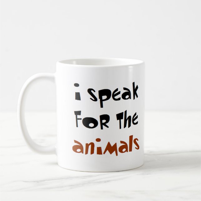 Caneca De Café fale pelos animais (Esquerda)