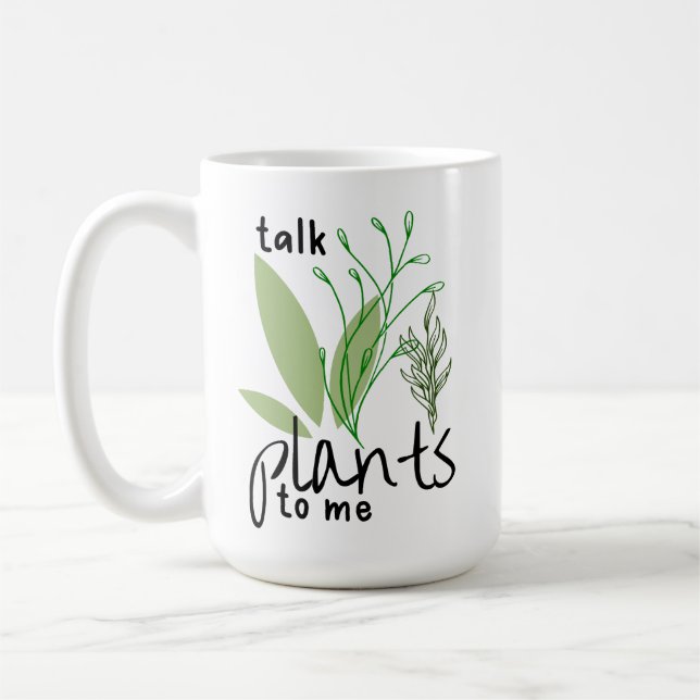 Caneca De Café Fale sobre as plantas para mim (Esquerda)