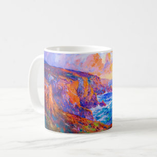 Caneca De Café Falésias no pôr do sol ardente Paisagem impression