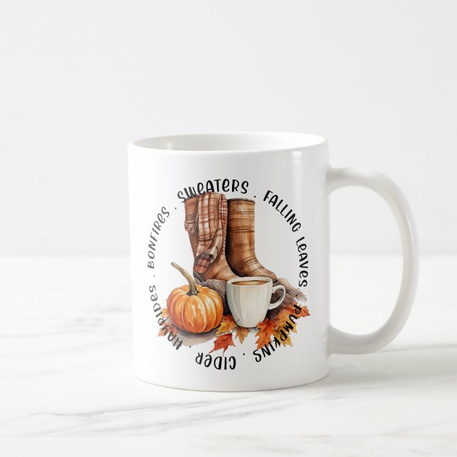 Caneca De Café Fall and Autumn Vibes (Direita)