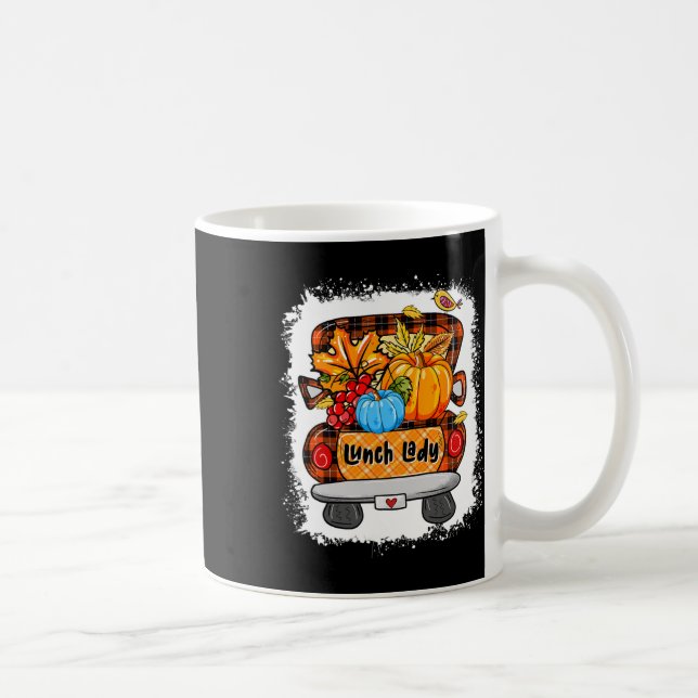 Caneca De Café Fall Autumn Pumpkin Truck Lunch Lady Lover Obrigad (Direita)