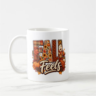Caneca de Café Fall Feels Caneca de Outono com T