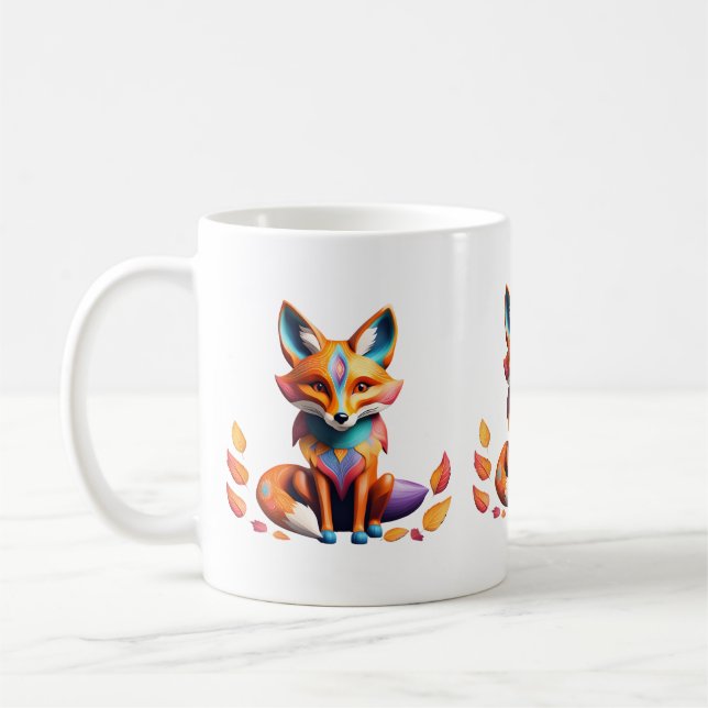 Caneca De Café Fall Female Fox Alebrije (Esquerda)
