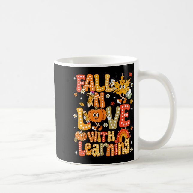 Caneca De Café Fall In Love With Learning Autumn Thanksgiving Pum (Direita)