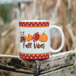 Caneca De Café Fall Vibes Pumpkin Spice Futebol