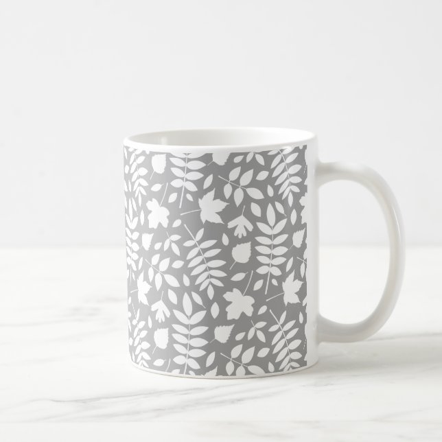 Caneca De Café Fallen deixa branco-padrão em Cinzas (Direita)