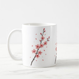 Caneca De Café Falling Sakura Blossoms