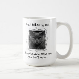 Caneca De Café Falo com o meu gato | Funny Personalizável