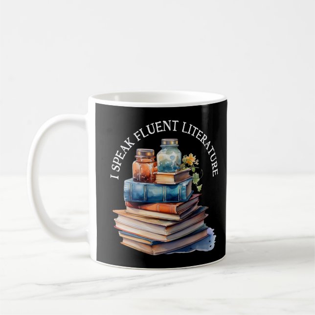 Caneca De Café Falo Literatura Fluente | Professor Inglês present (Esquerda)